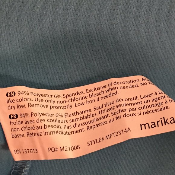 Marika Tek S/S Performance Tee Sz 1X Lt Blue - Picture 6 of 7